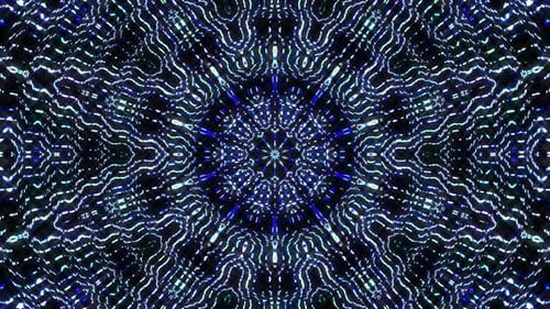 Abstract Glowing Kaleidoscope Pattern Loop