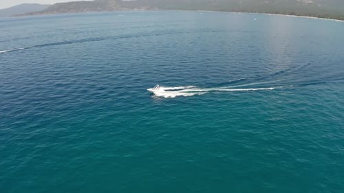 Motor Boat On The Lake