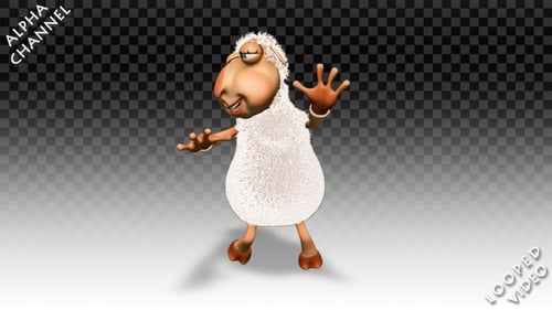 3D Cartoon Sheep Dancing Loop Animation