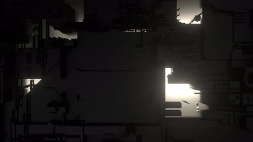 Abstract Modern Geometric Wall Texture Circuitboard City Loop Background