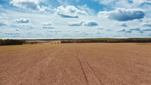 Farmland from above. Beautiful agricultural landscape of open field
