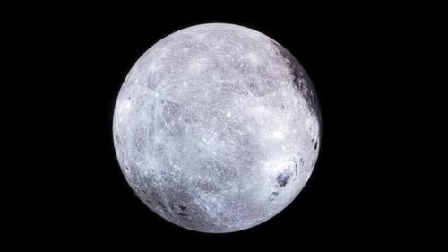 Realistic Full Moon Rotating in Dark Space