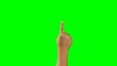 Hand Gesturing on Green Screen Background