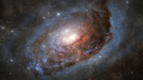 Twisting Galactic Core and Sparkling Stars Loop Animation