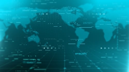 Abstract Digital Global Network Background Animation