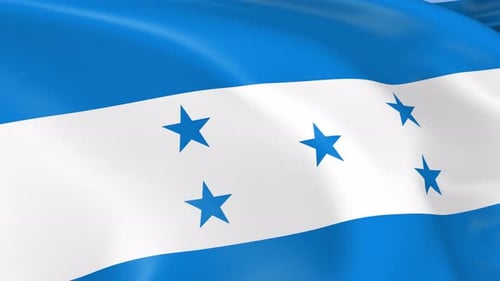 Realistic Waving Flag of Honduras Animation