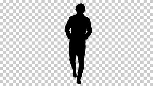 Médico masculino Silhouette Walking, Alpha Channel