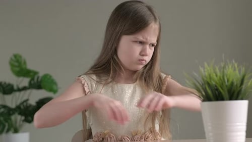 Sad Girl Holds Broken Paper Heart