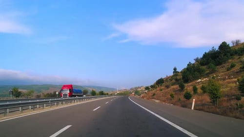 Car Driving on an Open Road
