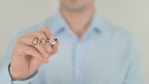 Hand Writing Offerings for Customers on Glass