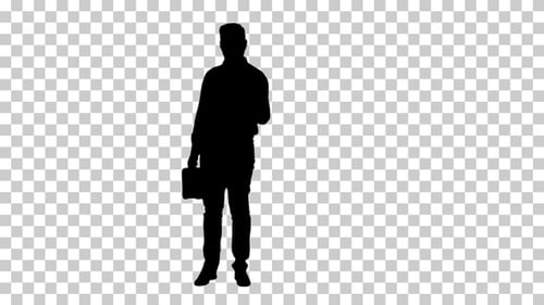 Silueta de hombre mirando, Alpha Channel