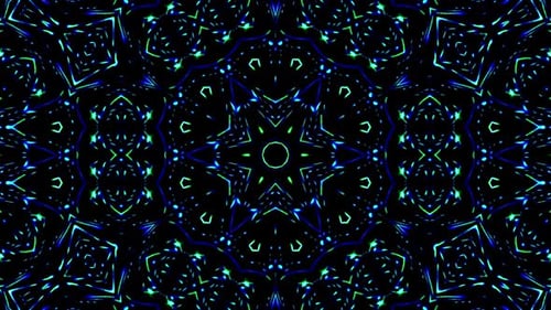 Fluid with green blue reflection. Background makes animation. Seamless circle. 4K