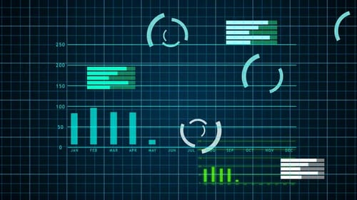 Stock market animated graphic. Stock price chart.