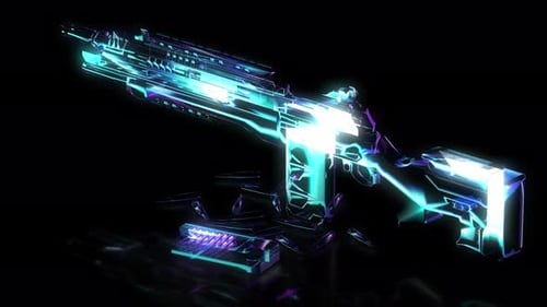 Futuristic Neon Weapon Reveal Animation