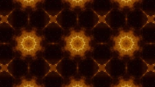 Shining Small Gold Kaleidoscope Loop 4K
