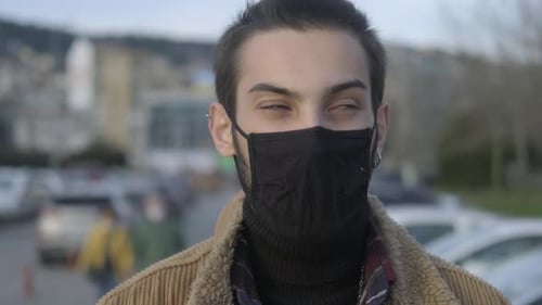 Person Wearing Face Mask