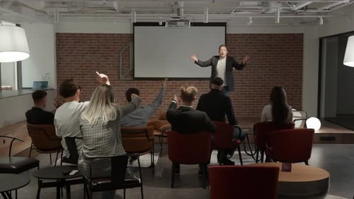 Engaging Presentation in Modern Office Space