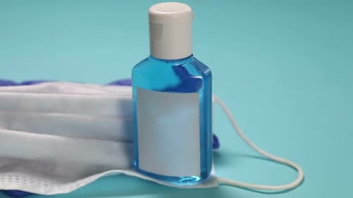 Hand Sanitizer with Mask and Gloves