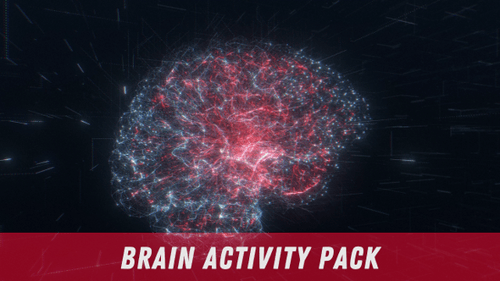 Futuristic Brain Activity Neural Network Animation