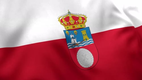 Royal Crest Flag Waving Seamless Loop Animation