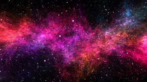 Vibrant Nebula Galaxy Starfield Animated Background