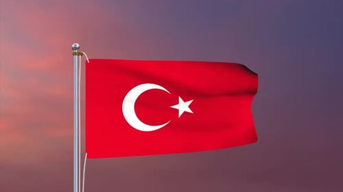 Türkei-Flagge 4k