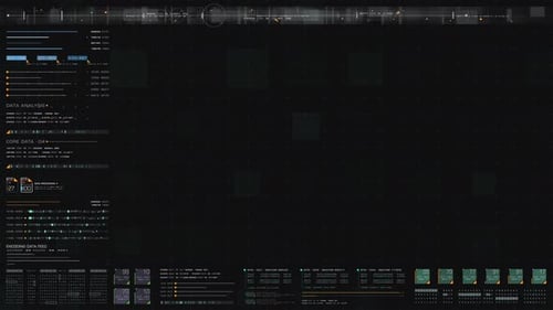 Futuristic Digital Data Analysis HUD Interface Animation