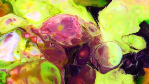 Abstract Ink Swirls in Vibrant Colors
