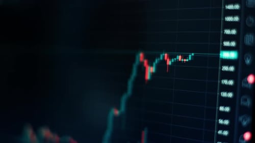 Graph of Crypto Currency Online. Quotes of Eth and Btc at Stock Exchange. Stock Exchange Market