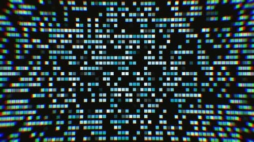 Animated Futuristic Digital Pixels Grid Background