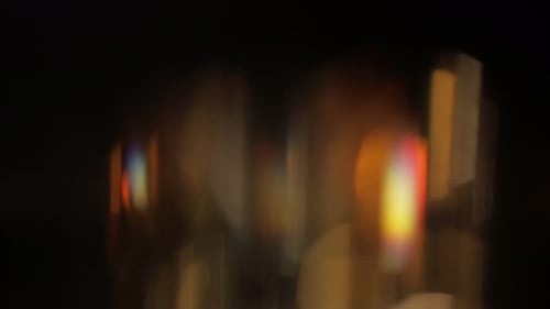 Abstract Light Effects and Lens Flares on Black