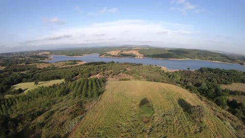 Aerial Landscape and Lake