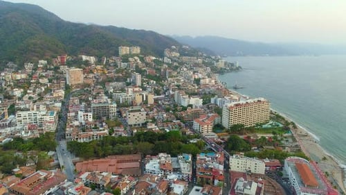 Aerial View of the Romantic Zone in Puerto Vallarta