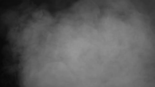 Abstract White Smoke Slowly Filling Black Background