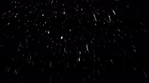 Natural Snow Particles. Black Background