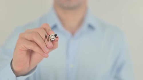 Man Writes 'Need Some Advice?' on Glass