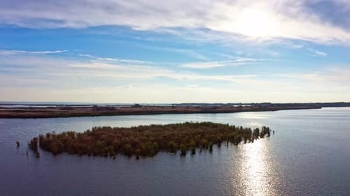 Irresistible Floods on the Samara River on the Dnieper in the Evening Light