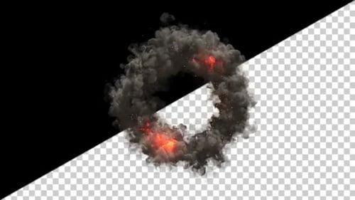 Dynamic Fire and Smoke Ring Reveal Transition