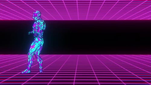 Tanzendes Retro-Neon-Modell Loop