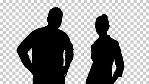 Silhouette businesspeople , Alpha Channel