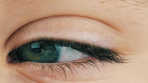 Auge einer jungen Frau — Makroansicht