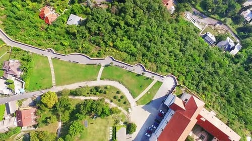 Benedictine Monastery ,Tihany, Aerial view in Hungary
