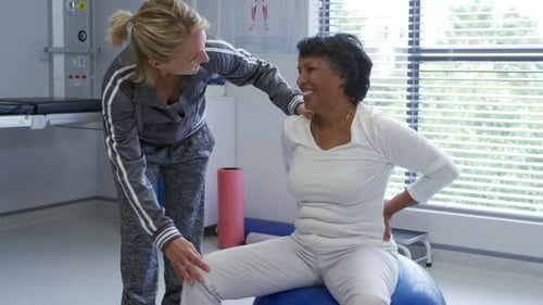 Physiotherapy session at a hospital