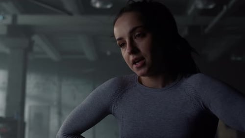 Woman Standing in Sport Club