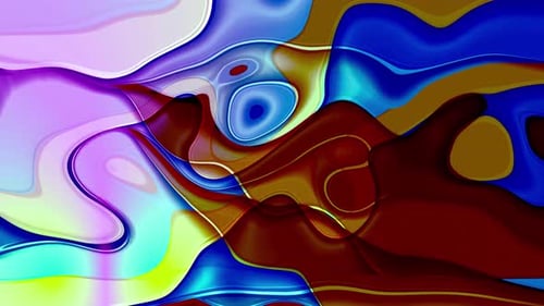 Abstract Fluid Paint Swirls Motion Background Loop