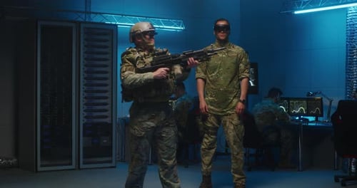 Soldier Testing VR Technology