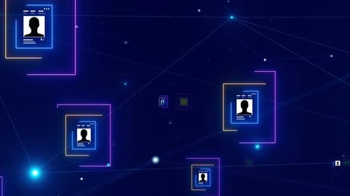 4k Social network connections. Connecting people on the internet.