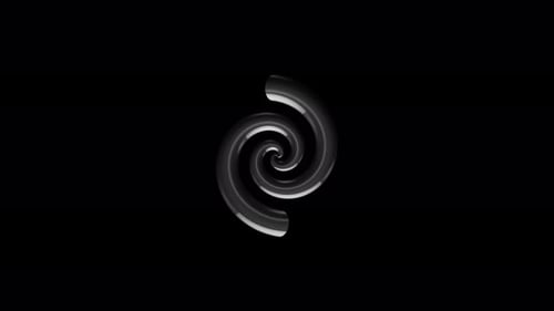 Abstrakte hypnotische Helix, die sich endlos dreht, einfarbig