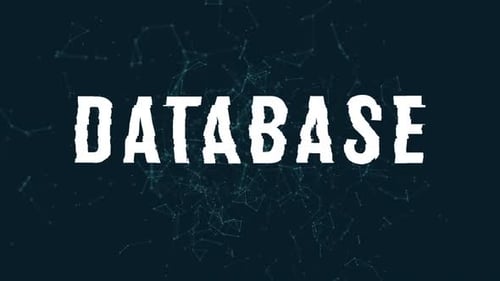 Digital Glitch Text Reveal Over Abstract Network Background