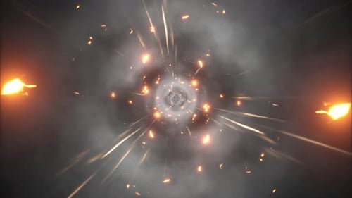 Tunnel à fumée étincelante 4K 01